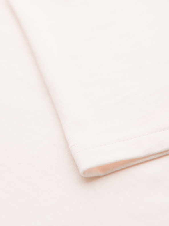 Ombre Clothing Pánske tričko s gombíkovým výstrihom a semišovým lemom - biele