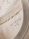 Ombre Clothing Pánske tričko s potlačou a okrúhlym výstrihom - krémové