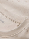 Ombre Clothing Pánske tričko s potlačou a okrúhlym výstrihom - krémové