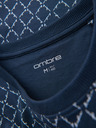 Ombre Clothing Pánske pletené tričko s celooplošnou potlačou - tmavo modré