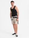 Ombre Clothing Pánske bavlnené basic tričko - čierne