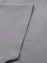Ombre Clothing Pánske tričko s gombíkovým výstrihom a semišovým lemom - sivé