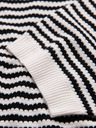 Ombre Clothing Pánske námorníckej pruhované pletené tričko s prerušovanou väzbou - čiernobiele