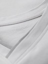 Ombre Clothing Pánske tričko s kontrastnými vsadkami a výstrihom do V - svetlo sivé