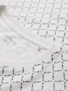 Ombre Clothing Pánske pletené tričko s celoplošnou potlačou - biele