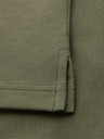 Ombre Clothing Pánska polokošeľa so zipsom - olivová