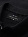 Ombre Clothing Pánska polokošeľa so zipsom - čierna