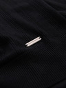 Ombre Clothing Pánsky sveter s okrúhlym výstrihom a krátkymi rukávmi - čierny
