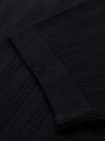 Ombre Clothing Pánsky sveter s okrúhlym výstrihom a krátkymi rukávmi - čierny