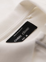 Ombre Clothing Pánska polokošeľa so zipsom - biela
