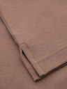 Ombre Clothing Pánska polokošeľa so zipsom - svetlo hnedá
