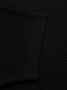 Ombre Clothing Pánska polokošeľa s otvoreným golierom bez gombíkov - čierna