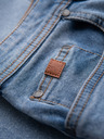 Ombre Clothing Pánske džínsové kraťasy klasického strihu - svetlo modré