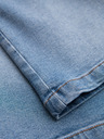 Ombre Clothing Pánske džínsové kraťasy klasického strihu - svetlo modré