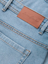 Ombre Clothing Pánske džínsové kraťasy s roztrhanými nohavicami - svetlo modré
