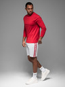 Ombre Clothing Pánske teplákovové šortky s lemovaním a rebrovaným pásom - šedý melír