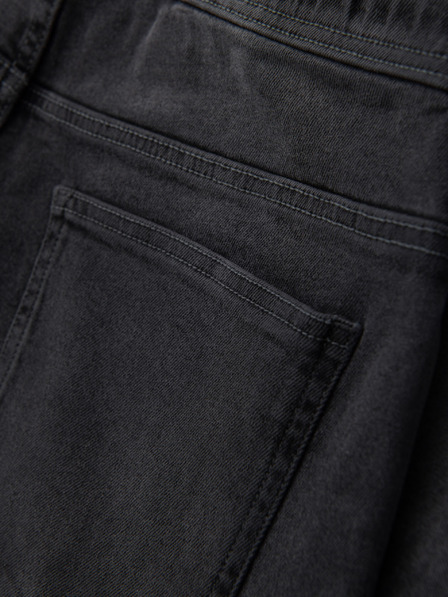 Ombre Clothing Pánske šortky s elastickým pásom a praným efektom - šedé