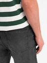 Ombre Clothing Pánske šortky s elastickým pásom a praným efektom - šedé