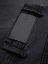 Ombre Clothing Pánske džínsové šortky klasického strihu - čierne