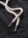 Ombre Clothing Pánske šortky s elastickým pásom a praným efektom - čierne