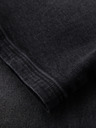 Ombre Clothing Pánske šortky s elastickým pásom a praným efektom - čierne