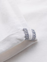Ombre Clothing Pánske džínsové šortky s ohrnutým lemom - biele
