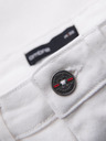 Ombre Clothing Pánske džínsové šortky s ohrnutým lemom - biele