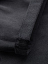 Ombre Clothing Pánske krátke džínsové šortky s roztrhaním a ohrnutým lemom - šedé