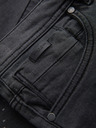 Ombre Clothing Pánske krátke džínsové šortky s roztrhaním a ohrnutým lemom - šedé