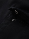 Ombre Clothing Pánske bavlnené šortky s elastickým pásom - čierne
