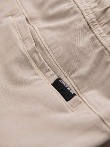 Ombre Clothing Pánske šortky voľného strihu s cargo vreckami - krémové