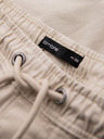 Ombre Clothing Pánske šortky voľného strihu s cargo vreckami - krémové