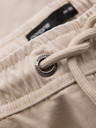 Ombre Clothing Pánske šortky voľného strihu s cargo vreckami - krémové