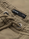 Ombre Clothing Pánske šortky voľného strihu s cargo vreckami - svetlo olivové