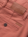 Ombre Clothing Pánske džínsové šortky s ohrnutým lemom - korálové