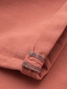 Ombre Clothing Pánske džínsové šortky s ohrnutým lemom - korálové