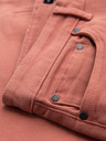 Ombre Clothing Pánske džínsové šortky s ohrnutým lemom - korálové