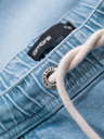 Ombre Clothing Pánske šortky s elastickým pásom a praným efektom - svetlo modré