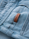 Ombre Clothing Pánske šortky s elastickým pásom a praným efektom - svetlo modré