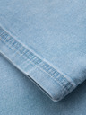 Ombre Clothing Pánske šortky s elastickým pásom a praným efektom - svetlo modré