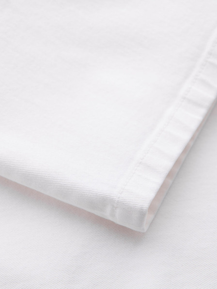 Ombre Clothing Pánske džínsové šortky klasického strihu - biele
