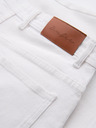 Ombre Clothing Pánske džínsové šortky klasického strihu - biele