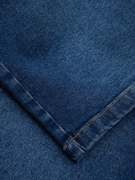 Ombre Clothing Pánske džínsové šortky klasického strihu - tmavo modré