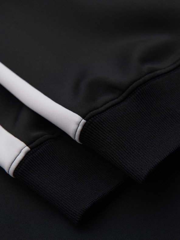 Ombre Clothing Pánske tepláky s kontrastným lemovaním - čierne