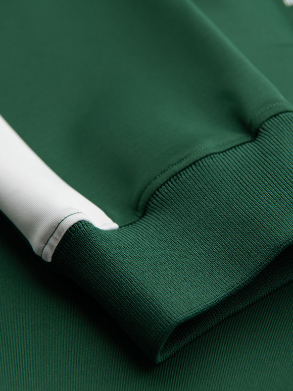 Ombre Clothing Pánske tepláky s kontrastným lemovaním - tmavo zelené