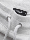 Ombre Clothing Pánske tepláky s lemovaním a rebrovaním na nohaviciach - sivý melír