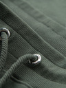 Ombre Clothing Pánske tepláky s lemovaním a rebrovanými nohavicami - olivové