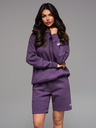 Ombre Clothing Unisex mikina s vreckami a kapucňou - fialová