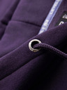 Ombre Clothing Unisex mikina s vreckami a kapucňou - fialová