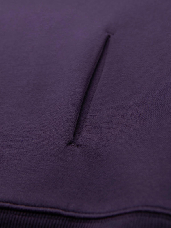 Ombre Clothing Unisex mikina s vreckami a kapucňou - fialová